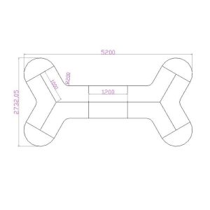 Bàn nhân viên nội thất văn phòng hiện đại đơn giản kết hợp nhiều người BLV39