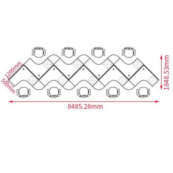 Bàn nhân viên sáng tạo kết hợp tiết kiệm không gian 46 BLV09