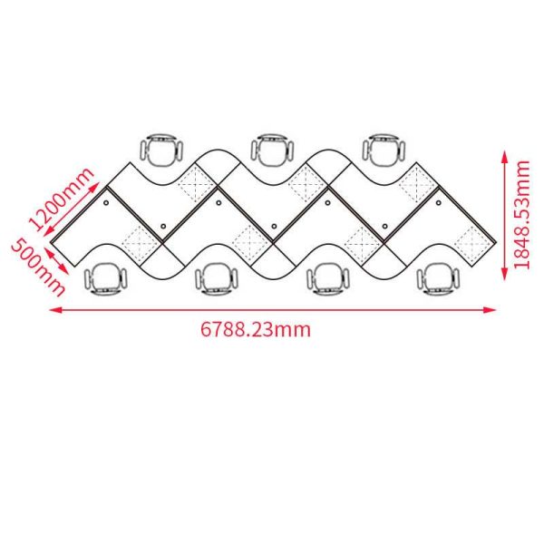 Bàn nhân viên sáng tạo kết hợp tiết kiệm không gian 46 BLV09