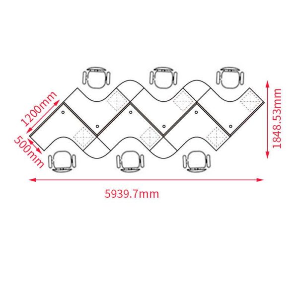 Bàn nhân viên sáng tạo kết hợp tiết kiệm không gian 46 BLV09