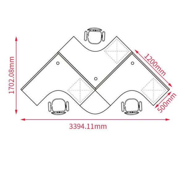 Bàn nhân viên sáng tạo kết hợp tiết kiệm không gian 46 BLV09