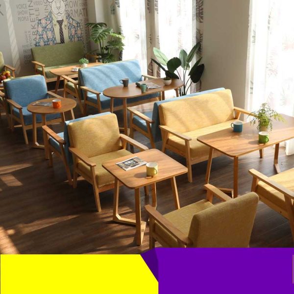 Ghế sofa cafe tùy chỉnh phong cách tươi mới và đơn giản GSFC01