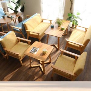 Ghế sofa cafe tùy chỉnh phong cách tươi mới và đơn giản GSFC01