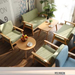 Ghế sofa cafe tùy chỉnh phong cách tươi mới và đơn giản GSFC01