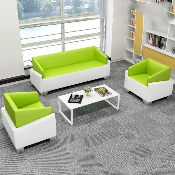 Ghế sofa văn phòng đơn giản hiện đại bàn cà phê kết hợp phòng tiếp tân kinh doanh SFVP09