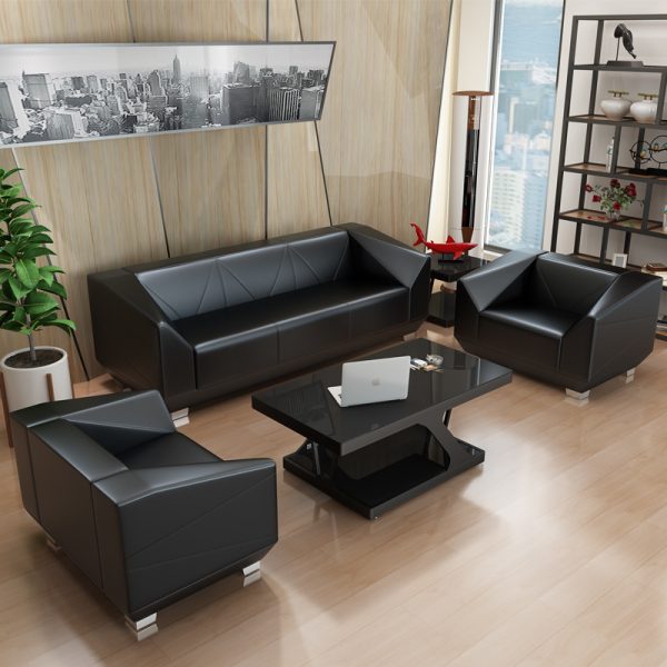 Sofa văn phòng đơn giản hiện đại tiếp tân kinh doanh sofa ba chỗ ngồi SFVP02