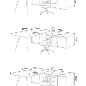 Bàn làm việc cho chủ tịch, giám đốc hiện đại BLV12