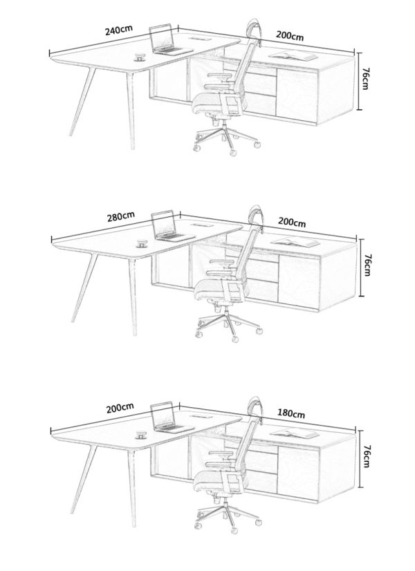 Bàn làm việc cho chủ tịch, giám đốc hiện đại BLV12