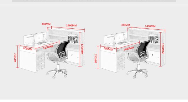 Bàn nhân viên kết hợp vách ngăn BNV10