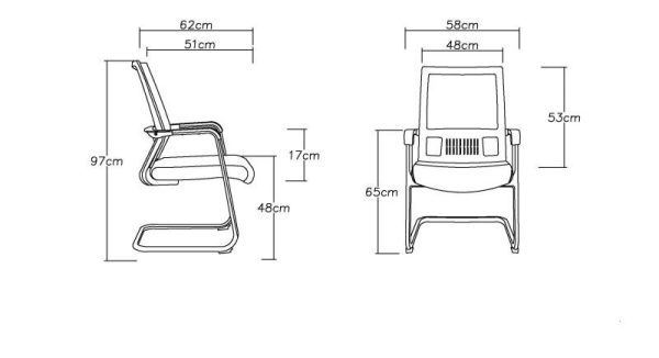 Ghế văn phòng hội nghị chân quỳ lưới GVP04