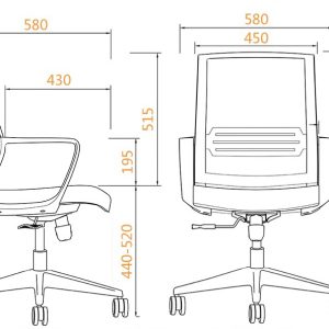 Ghế văn phòng lưới xoay hình cánh cung nâng hạ đơn giản GVP02