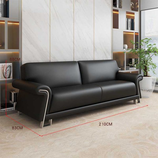 Sofa văn phòng da hiện đại đơn giản SFVP26