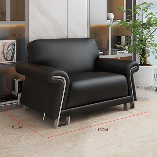 Sofa văn phòng da hiện đại đơn giản SFVP26