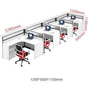 Bàn nhân viên làm việc văn phòng kết hợp nhiều người hiện đại BLV105