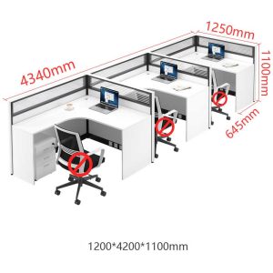 Bàn nhân viên làm việc văn phòng kết hợp nhiều người hiện đại BLV105