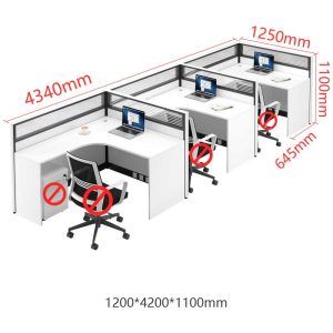 Bàn nhân viên làm việc văn phòng kết hợp nhiều người hiện đại BLV105